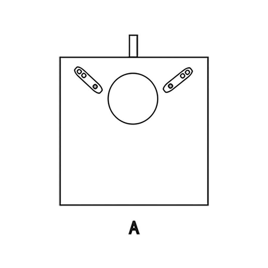 A) Pad with raised section & two adjustable straps