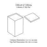 ZIR008 ZIR064 Square Raiser Block Column w/ Top